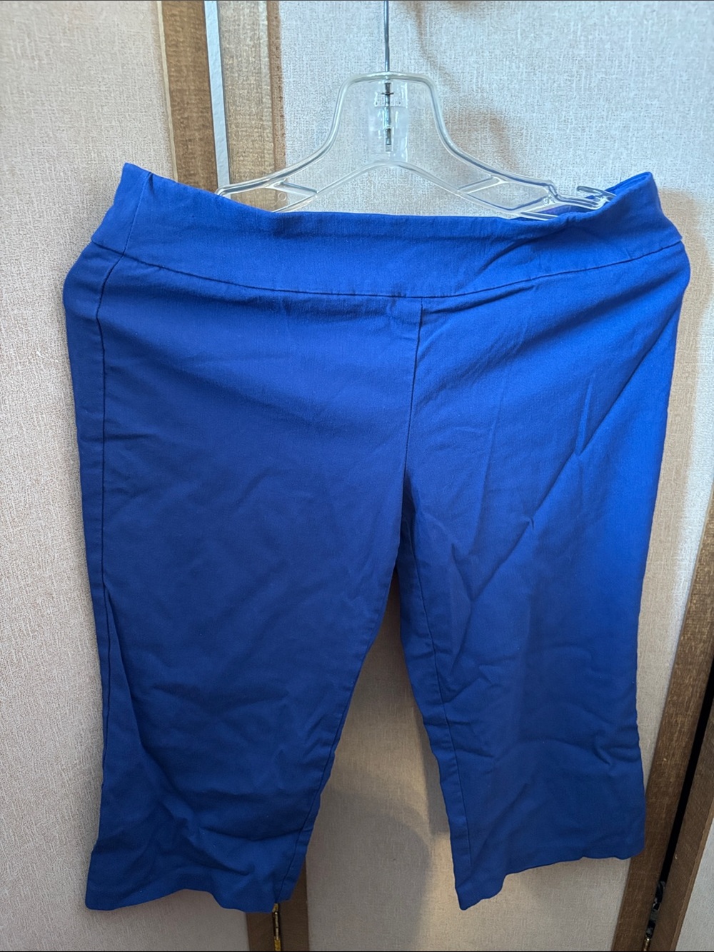 Studio253 Royal Blue Wide-Leg Pull-On Capris Petite Medium